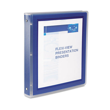 Avery Flexi-View 3 Ring Binder, 1.5 Inch Round Rings, 1 Navy Blue Binder (17638) 1.5